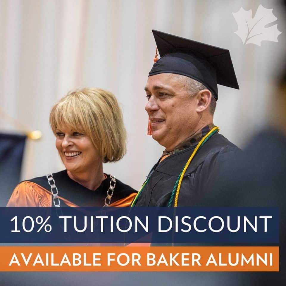 10% Tuition Discount for Baker Alumni