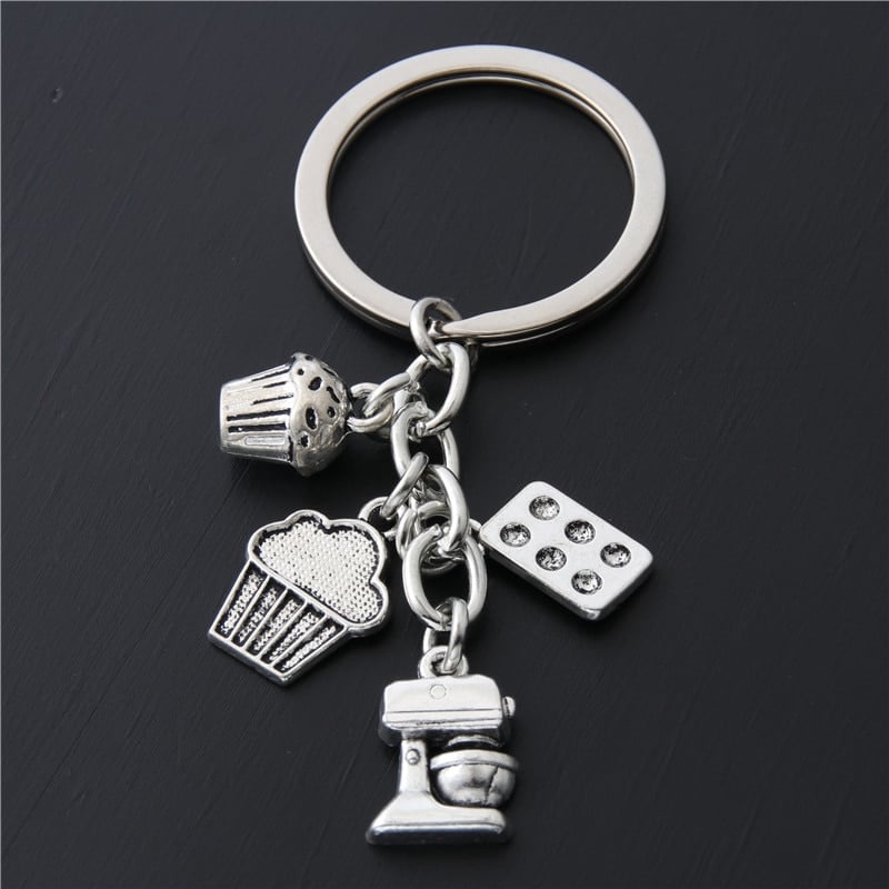 1pc Gift For Cooks Chefs Baker Keychain Measuring Spoons Key Ring Key ...