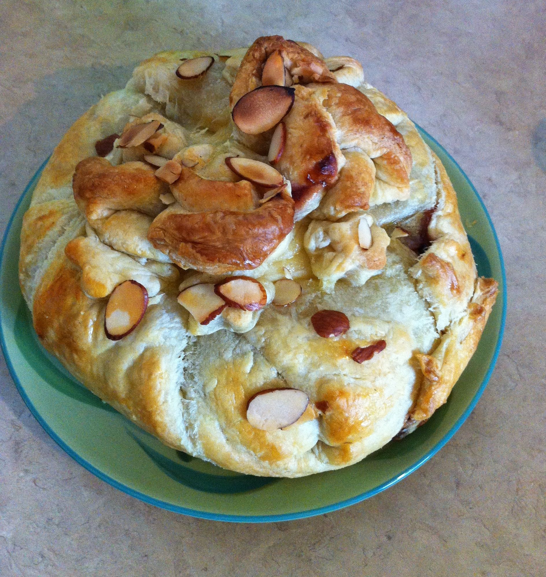 Baked Brie with Raspberry Jam and Toasted Almonds