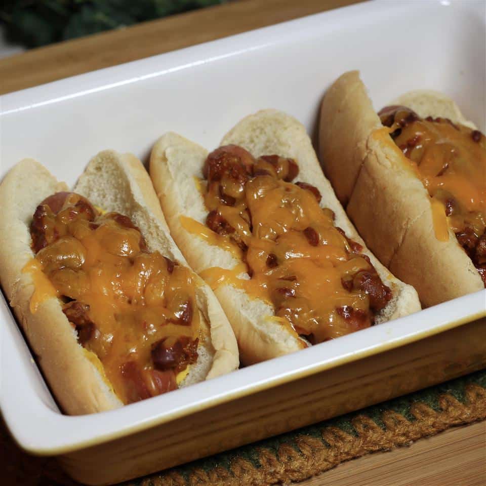 Baked Chili Hot Dogs Recipe