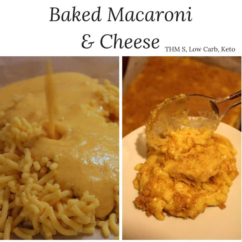 Baked Macaroni &  Cheese (THM S, Low Carb, Keto)