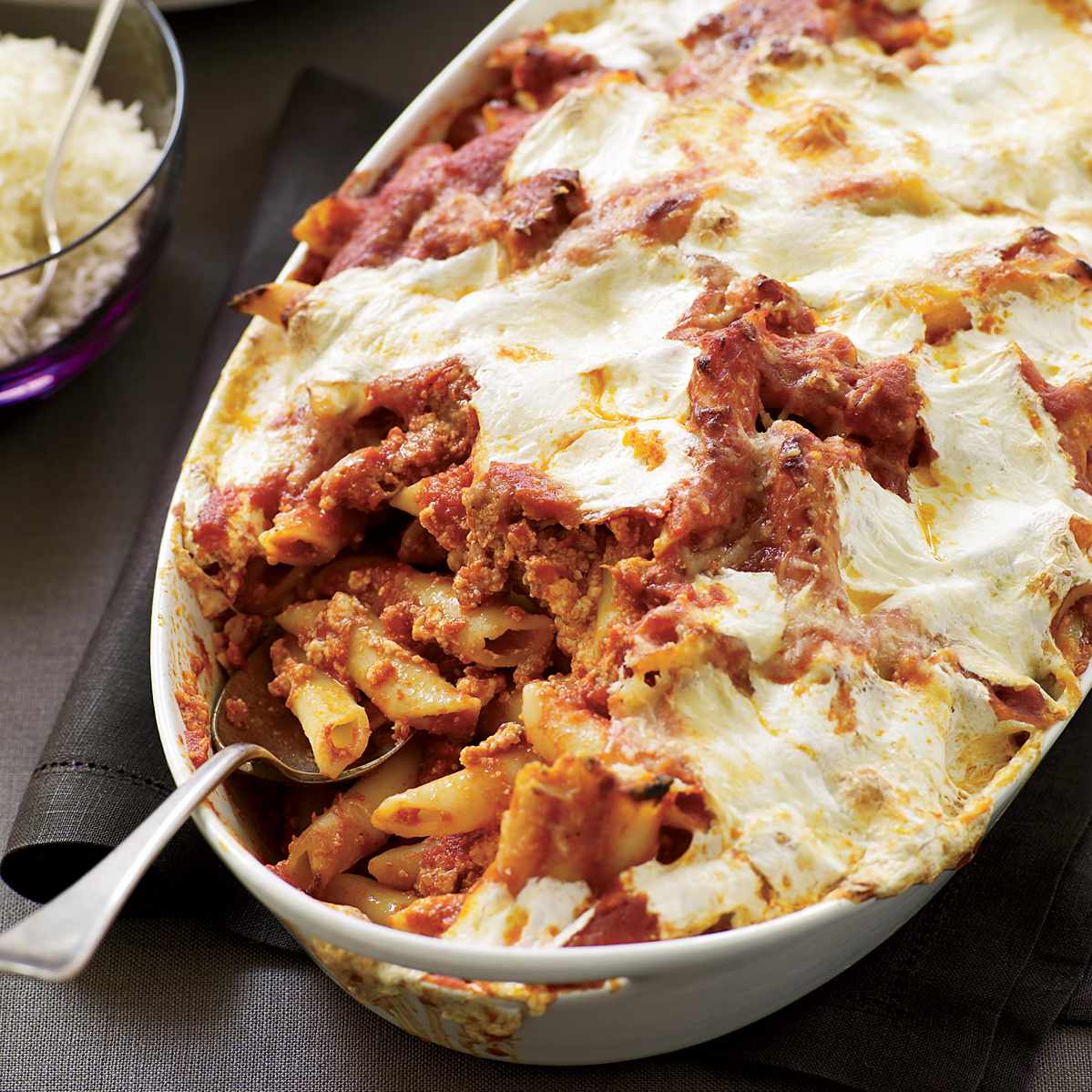 Baked Penne with Sausage and Creamy Ricotta Recipe