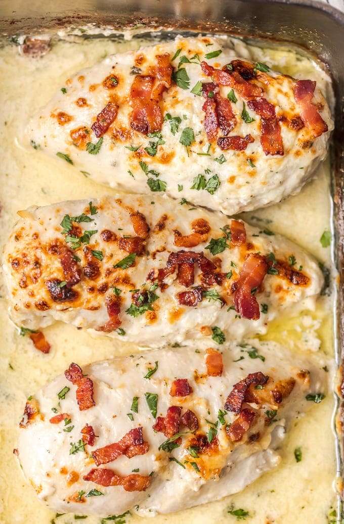 Baked Ranch Chicken with Bacon {VIDEO} Chicken Bacon Ranch