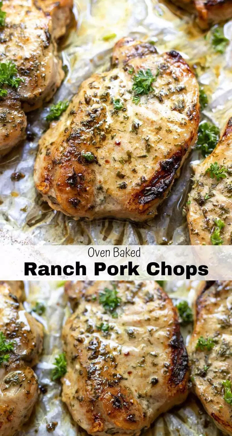 Baked Ranch Pork Chops are a quick, inexpensive and easy ...