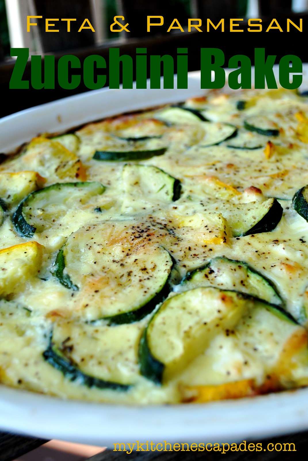 Baked Zucchini with Feta and Parmesan Cheese
