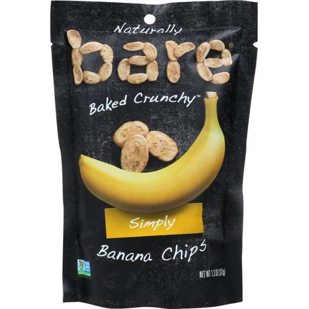 bare Baked Crunchy Banana Chips Snack Pack, Simply, 1.3 oz ...