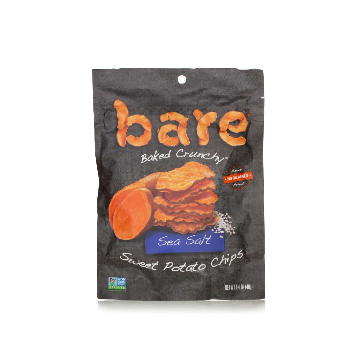 Bare baked crunchy sea salt sweet potato chips 40g