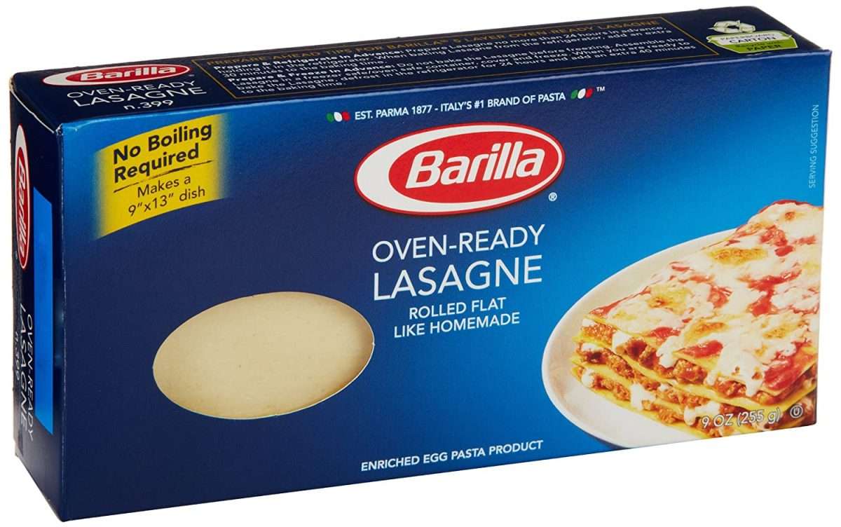 Barilla No Bake Lasagna Noodles Nutrition