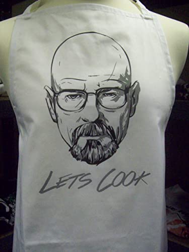 BREAKING BAD WALTER WHITE LETS COOK APRON IN WHITE : Amazon.co.uk: Home ...
