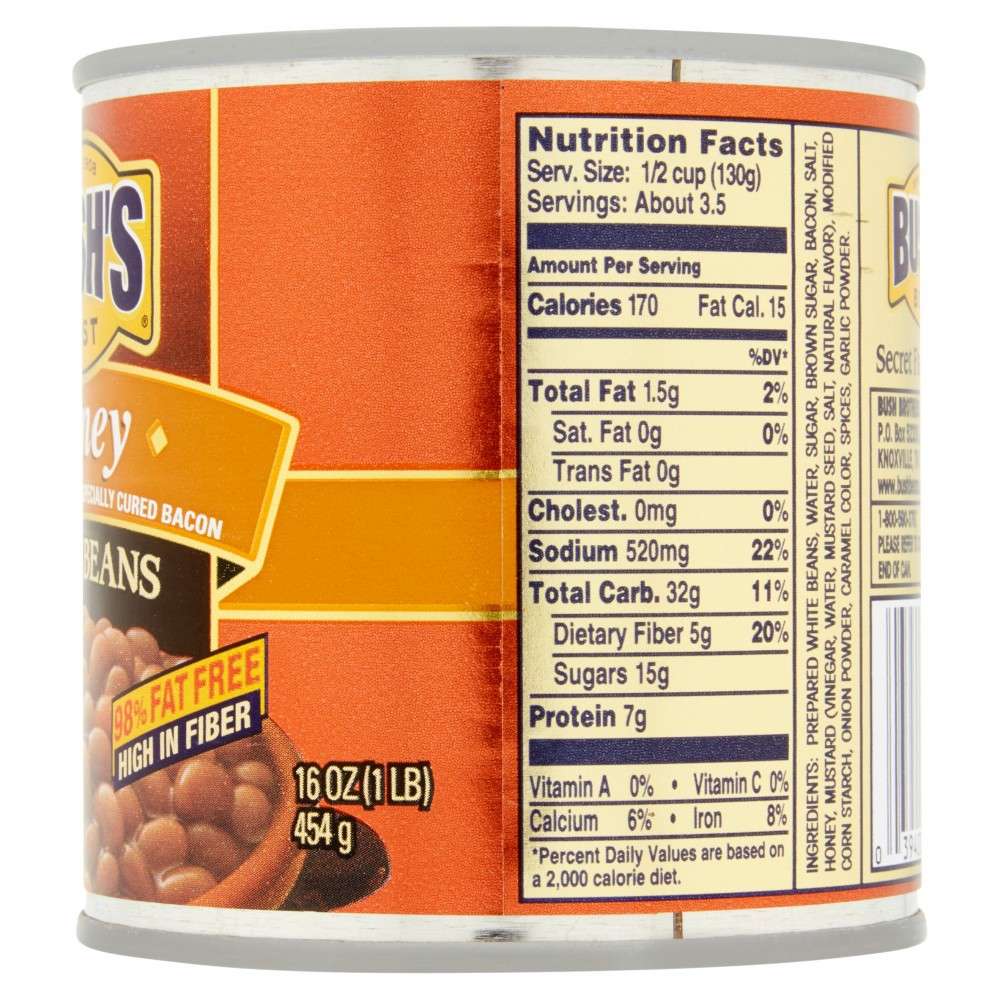 Bushs Baked Beans Nutrition Label