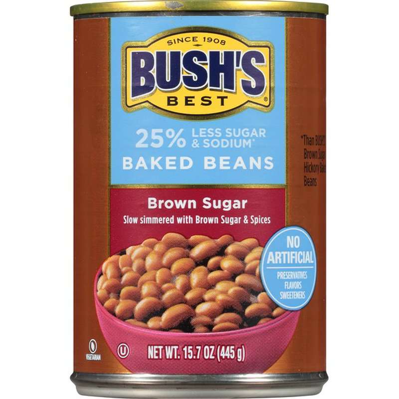 Reduced salt and sugar baked beans