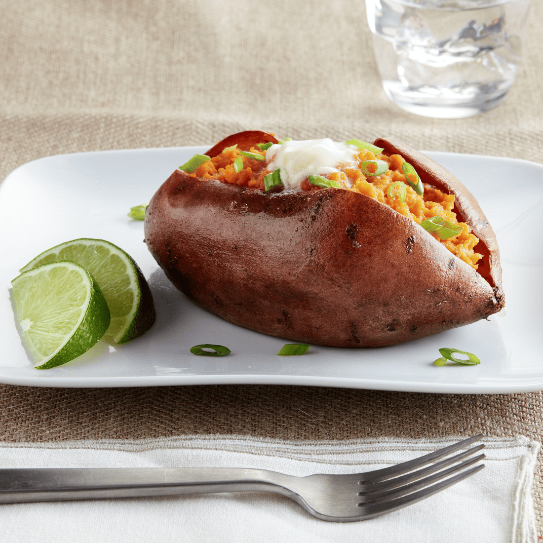 Buttery Baked Sweet Potatoes With Coconut &  Lime