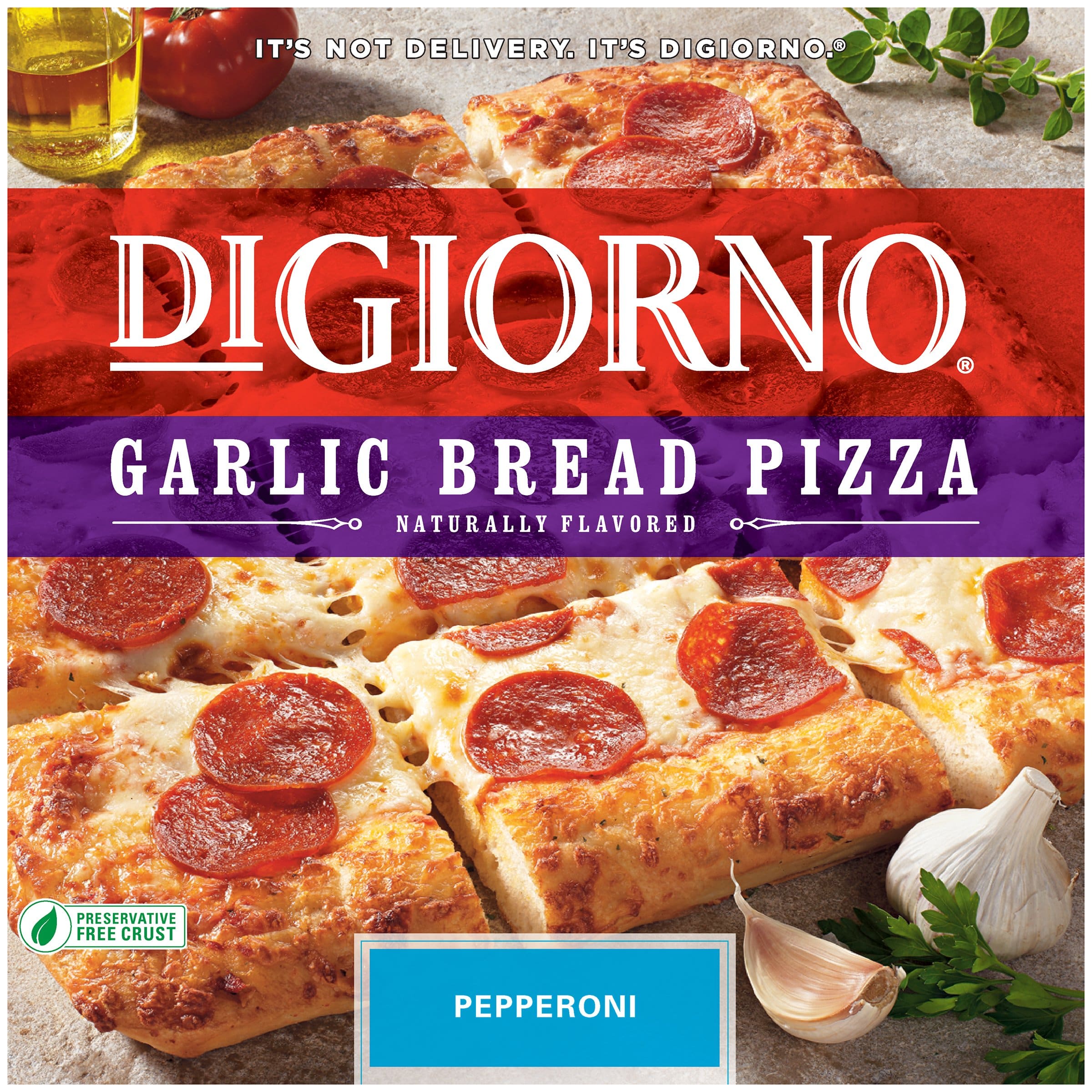 Buy DiGiorno Frozen Pizza Pepperoni, Garlic Bread Square Pizza, 30.7 oz ...