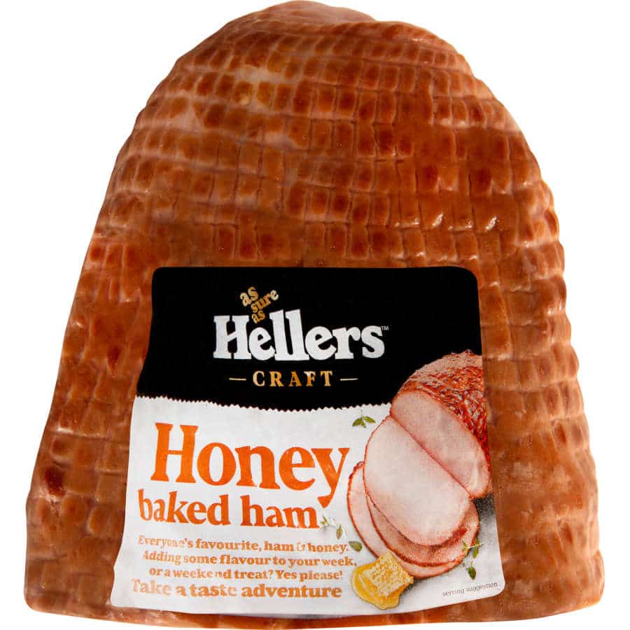Buy hellers ham boneless honey baked min order 1.2kg per kg online at ...