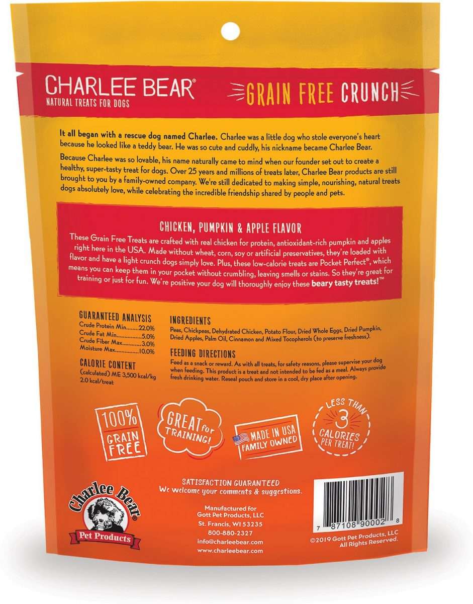 Charlee Bear Natural Bear Crunch Chicken, Pumpkin &  Apple Grain