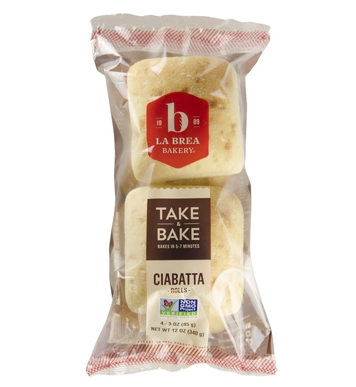 Ciabatta Roll: Take &  Bake (4 Pack)