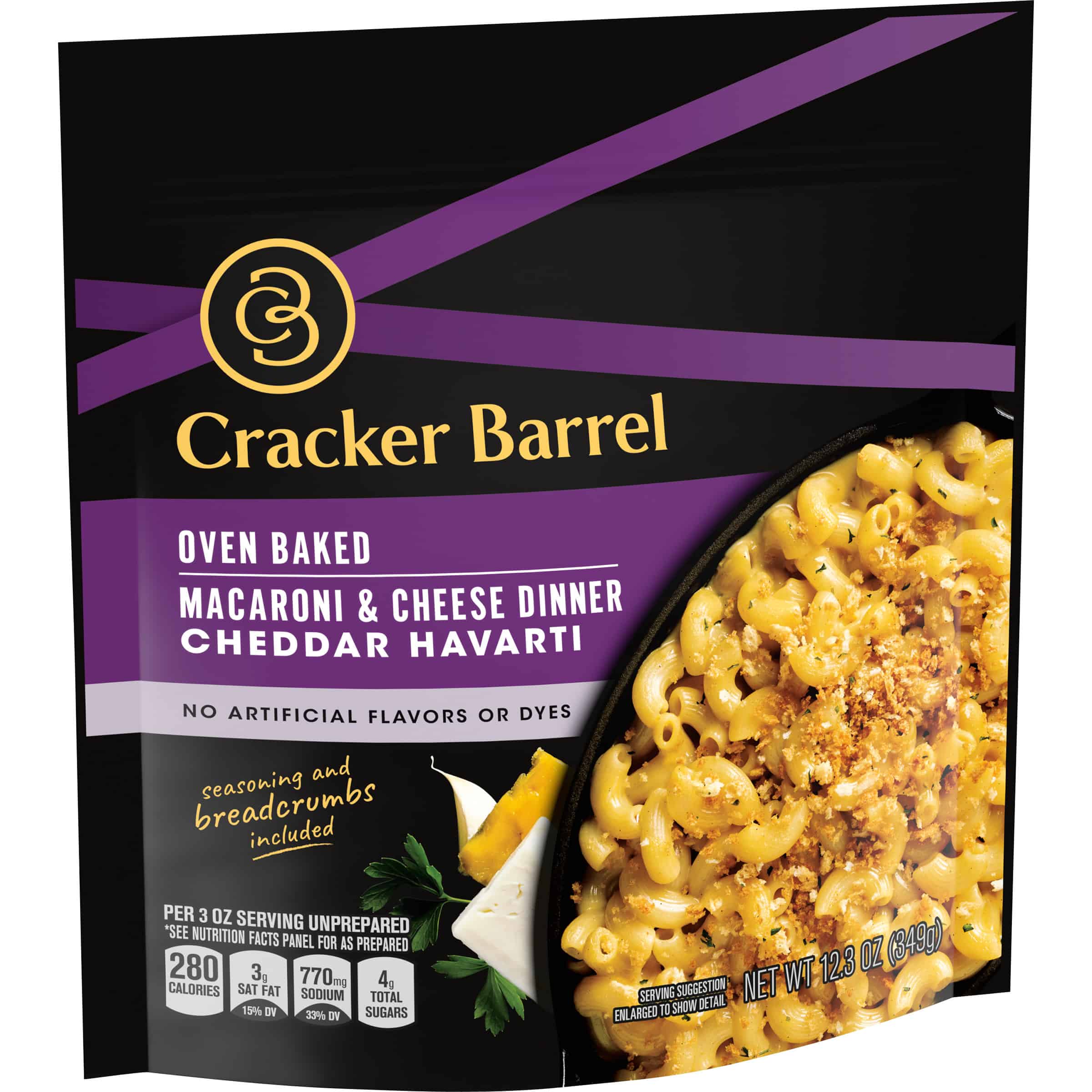 Cracker Barrel Oven Baked Havarti Macaroni and Cheese Dinner, 12.3 oz ...