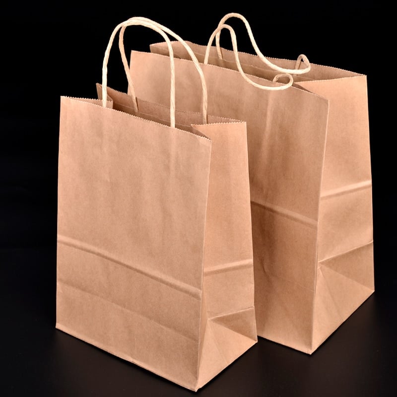 Disposable Kraft Paper Bread Bag Eco Friendly Baking Toast Cake Gift ...