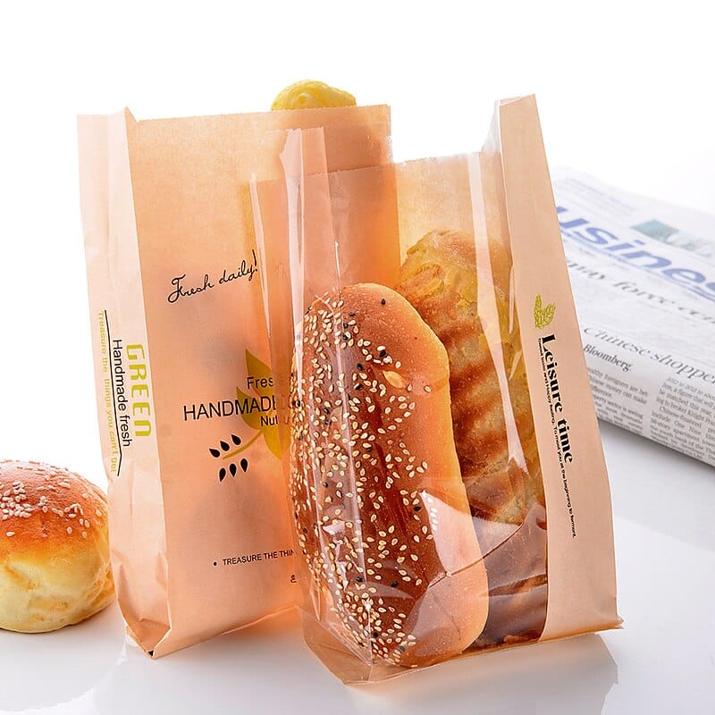 Disposable Paper Toast Bread Bag Eco Friendly Baking Cake Dessert ...