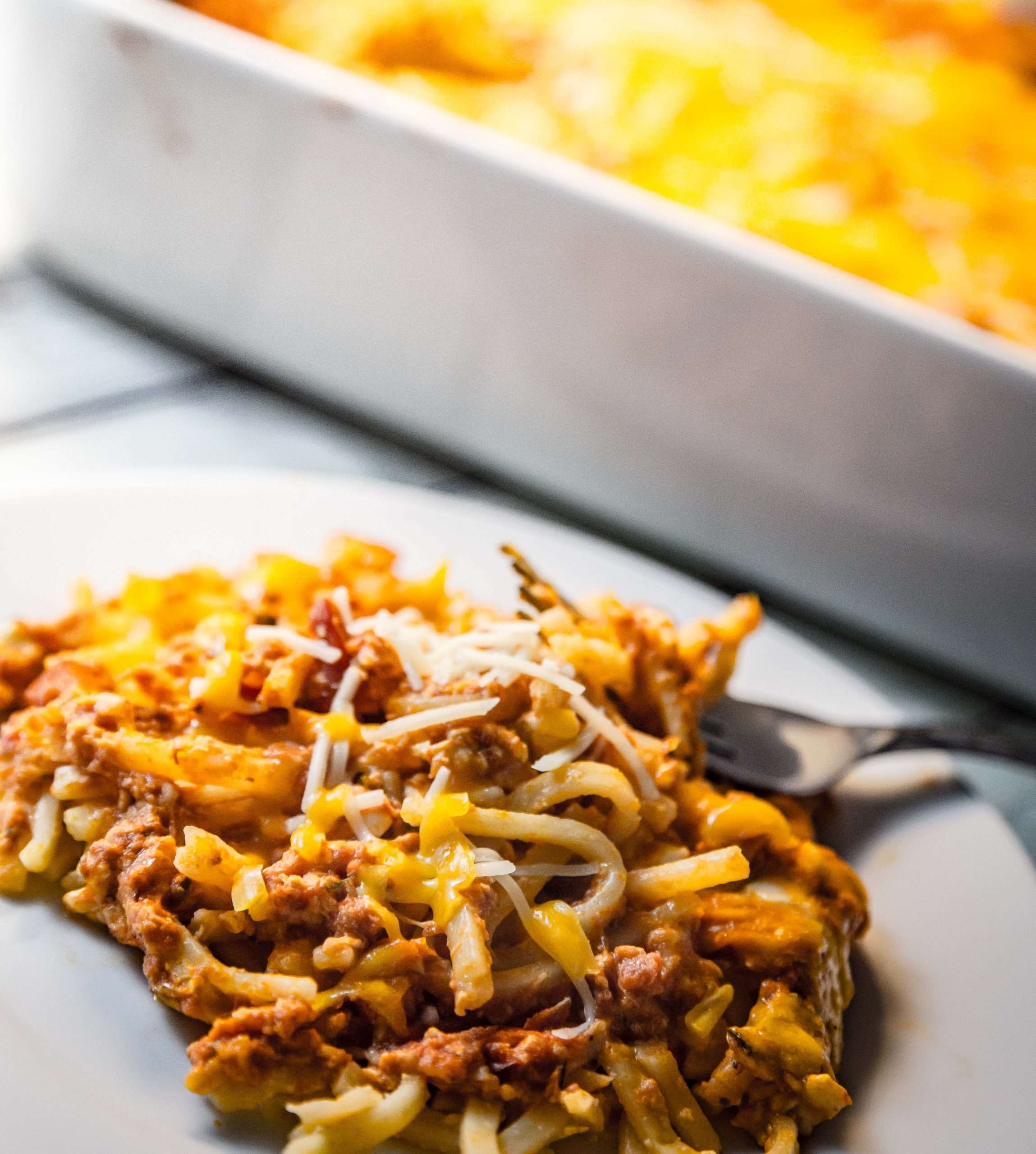 Four Cheese Baked Spaghetti with Ragu Homestyle