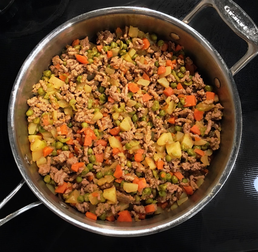 Ground Turkey with Carrots, Peas and Potatoes