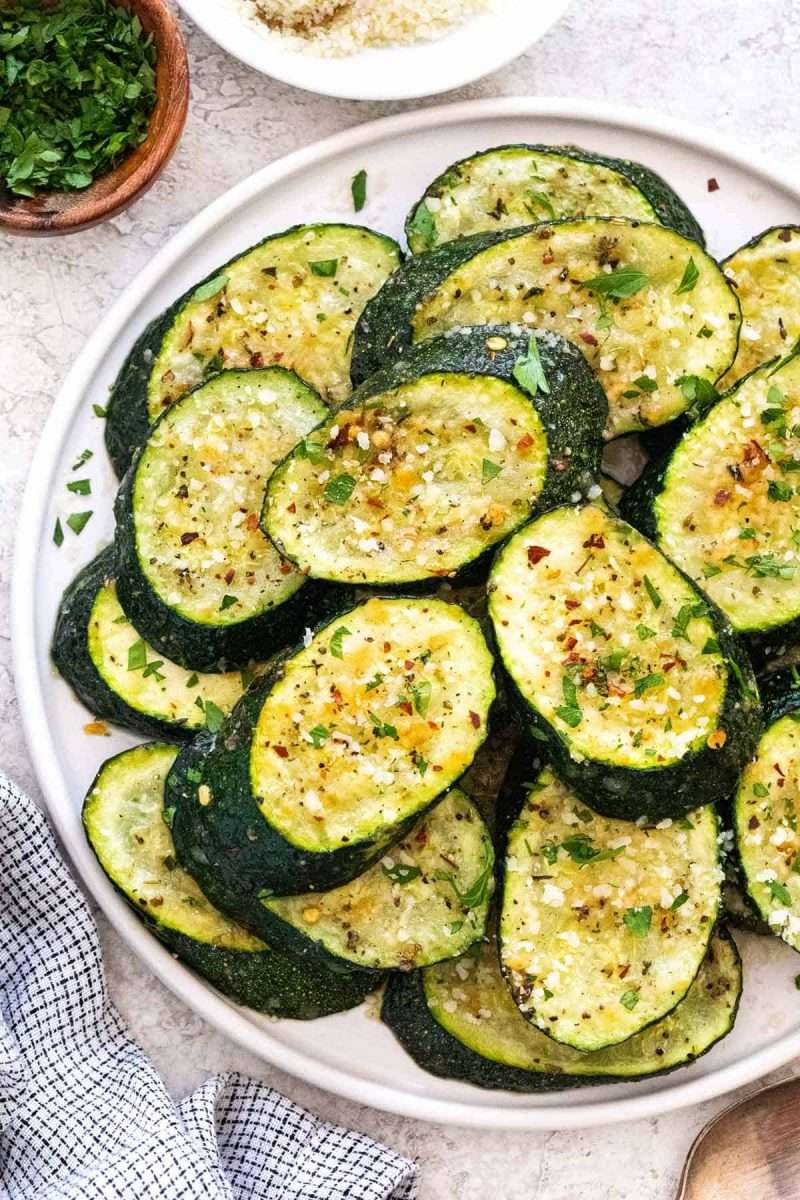 Herb Roasted Zucchini with Parmesan