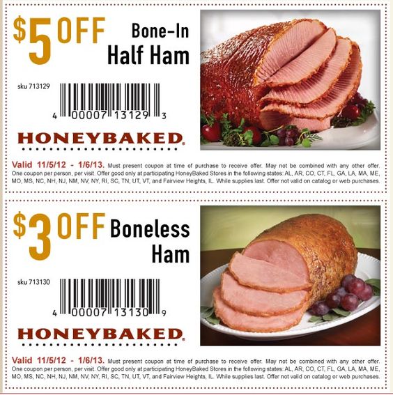 HoneyBaked Ham Coupons! http://couponscurator.com/coupon