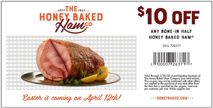 HoneyBaked Ham Coupons, Promo Codes August 2020