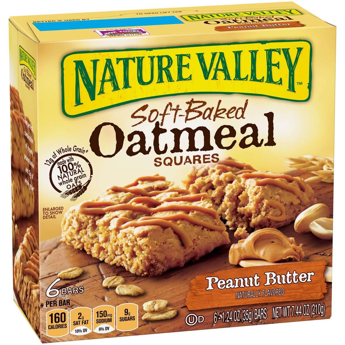 Nature Valley Soft Peanut Squares Oatmeal Baked Butter 6