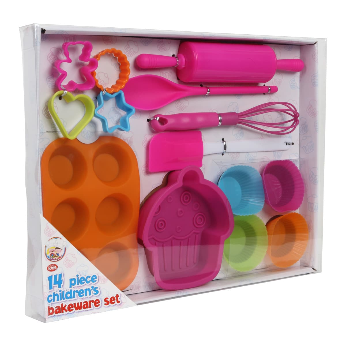 New We Can Cook Childrens Girls 14 Piece Baking Pink Kit Kids Cooking ...