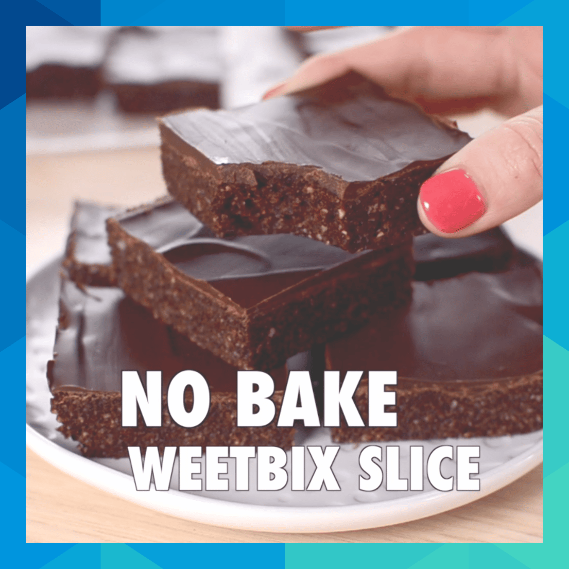 No bake chocolate Weetbix slice, easy kid