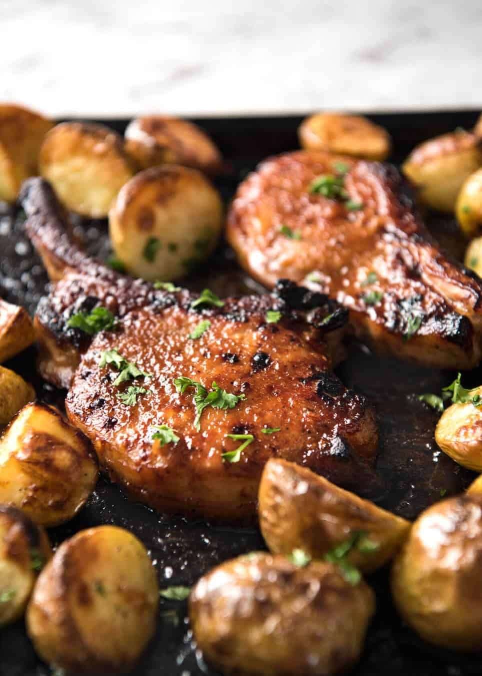 Oven Baked Pork Chops with Potatoes