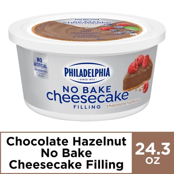 Philadelphia No Bake Chocolate Hazelnut Cheesecake Filling, 24.3 oz Tub ...