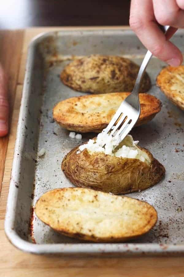 Quick Baked Potatoes (Without Using A Microwave)