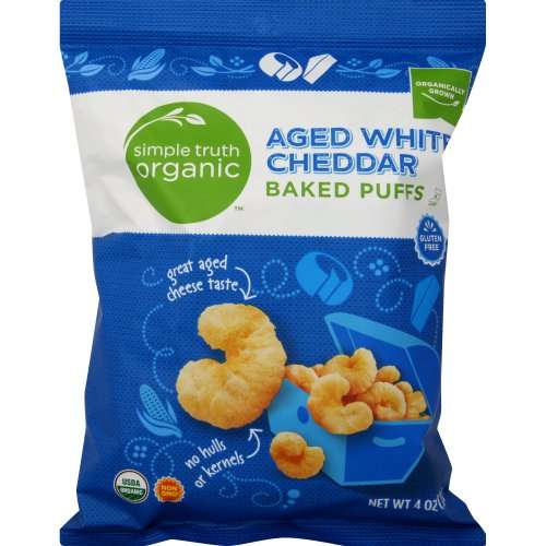 Simple Truth Organic Aged White Cheddar Baked Puffs 4.00 oz Harris Teeter