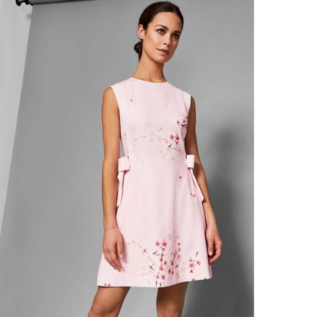 Ted Baker Pink Seella Soft Blossom Skater Us Short Night Out Dress Size ...