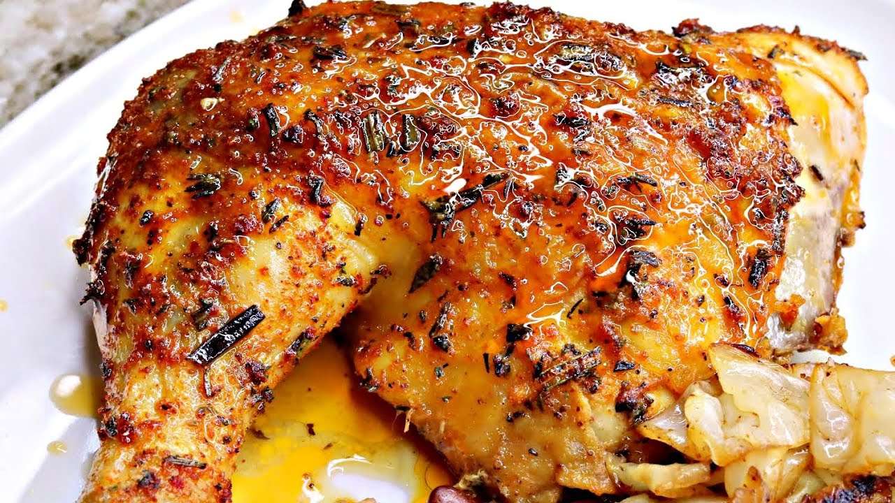 The Secret To Make The BEST JUICY Baked Chicken Quarters ...