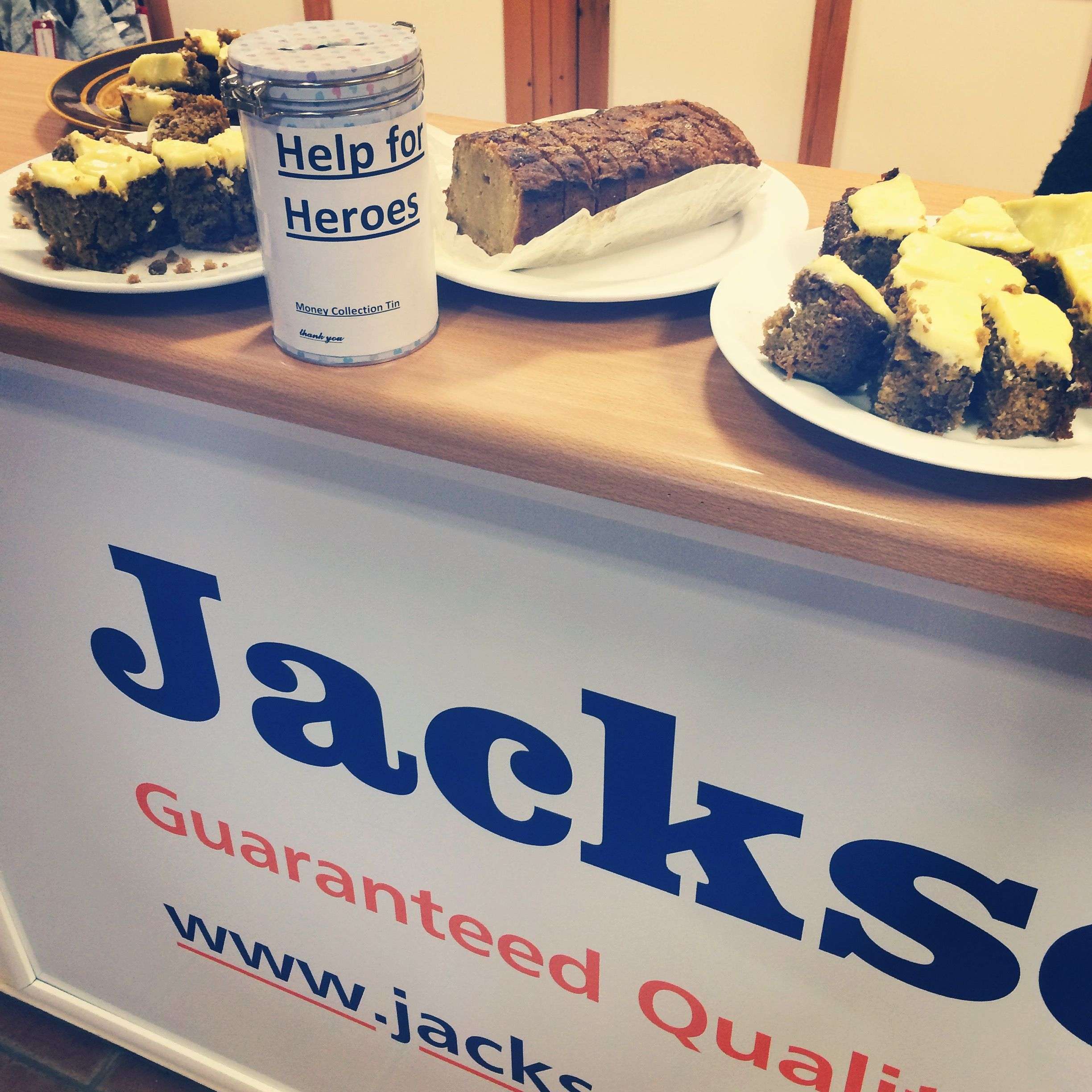 We are selling baked pumpkin goods at Jacksons HQ with the donations ...